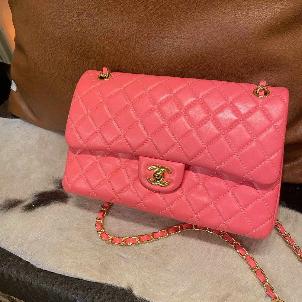 Pink Quilted Rectangular Flap Mini Light Hardware - image 1